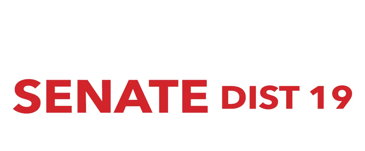 Alternate RJ Kost campaign logo with bold red, white, and blue branding